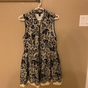 Cream/black Forever 21 dress